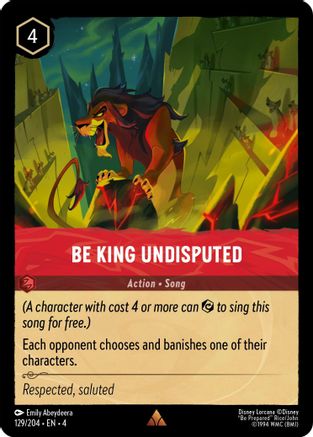 Lorcana Singles - Be King Undisputed Three Kingdoms Games Lorcana Singles - Be King Undisputed Three Kingdoms Games