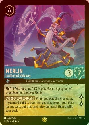 Lorcana Singles - Merlin Intellectual Visionary (Foil) Three Kingdoms Games Lorcana Singles - Merlin Intellectual Visionary (Foil) Three Kingdoms Games