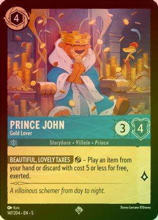 Lorcana Singles - Prince John Gold Lover (Foil) Three Kingdoms Games Lorcana Singles - Prince John Gold Lover (Foil) Three Kingdoms Games