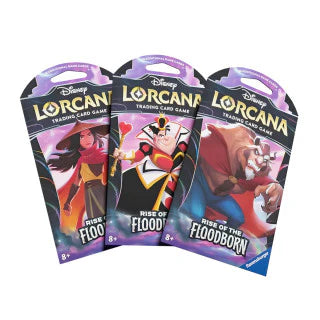 Lorcana Rise of the Floodborn Booster Pack - Sleeved Three Kingdoms Games Lorcana Rise of the Floodborn Booster Pack - Sleeved Three Kingdoms Games