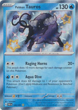 Pokemon Singles - Paldean Tauros Shiny Rare