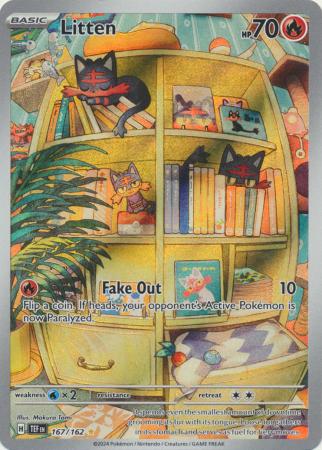 Pokemon Singles - Litten Illistration Rare