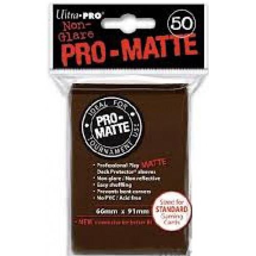 UltraPRO 50ct Deck Protector Pro Matte Standard Brown