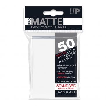 UltraPRO 50ct Deck Protector Pro Matte Standard White