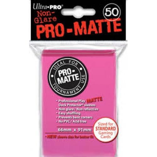 UltraPRO 50ct Deck Protector Pro Matte Standard Bright Pink