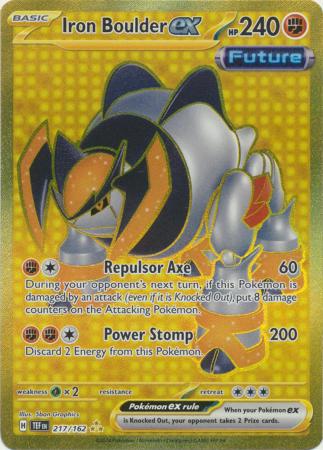 Pokemon Singles - Iron Boulder EX Gold Secret Rare