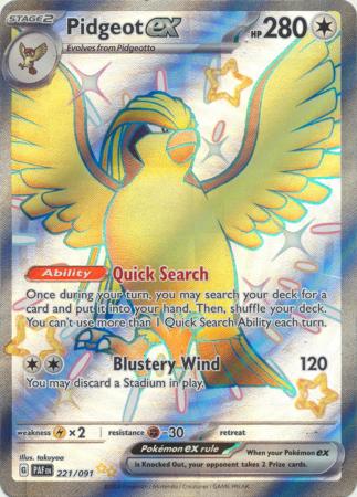 Pokemon Singles - Pidgeot EX Shiny Ultra Rare