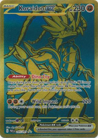 Pokemon Singles - Koraidon EX Gold Secret Rare