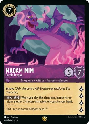 Lorcana Singles - Madam Mim Purple Dragon