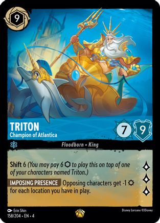Lorcana Singles - Triton Champion of Atlantica