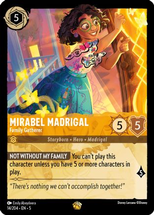 Lorcana Singles - Mirabel Madrigal Family Gatherer