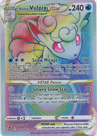 Pokemon Singles - Alolan Vulpix VSTAR Hyper Rare