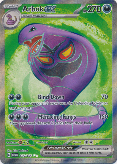 Pokemon Singles - Arbok EX Full Art Ultra Rare