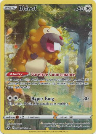 Pokemon Singles - Bidoof Holo Rare