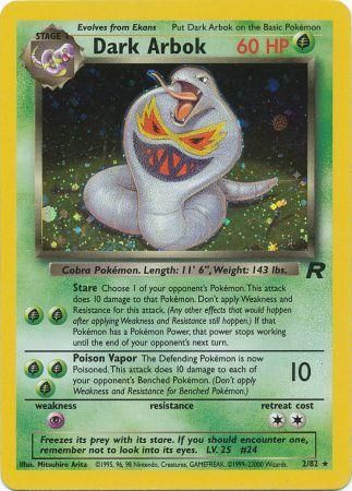 Pokemon Singles - Dark Arbok Team Rocket Holo