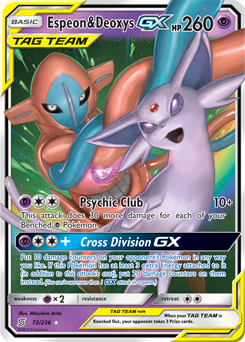 Pokemon Singles - Espeon & Deoxys GX Ultra Rare