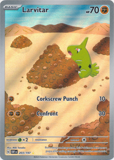 Pokemon Singles - Larvitar Illustration Rare