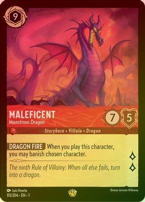 Lorcana Singles - Maleficent Monstrous Dragon (Foil)