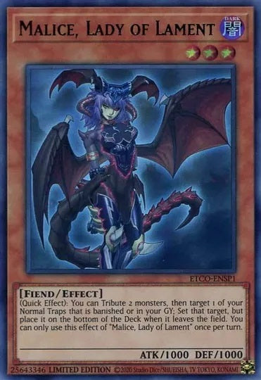 YuGiOh Singles - Malice, Lady of Lament