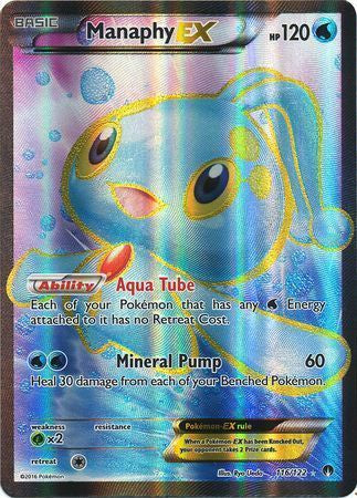 Pokemon Singles - Manaphy EX Full Art Ultra Rare