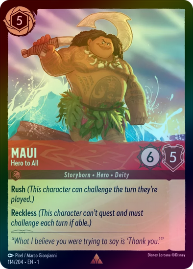 Lorcana Singles - Maui Hero to All (Foil)