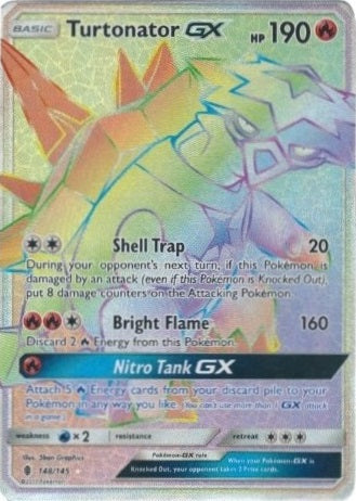 Pokemon Singles - Turtonator GX Hyper Rare