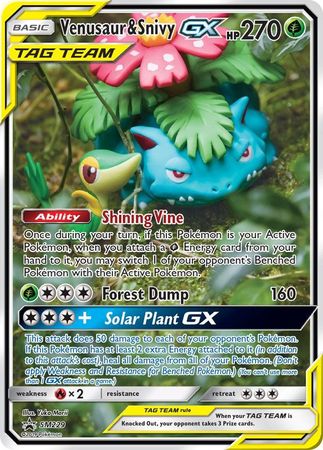 Pokemon Singles - Venusaur & Snivy GX Alternate Art Promo