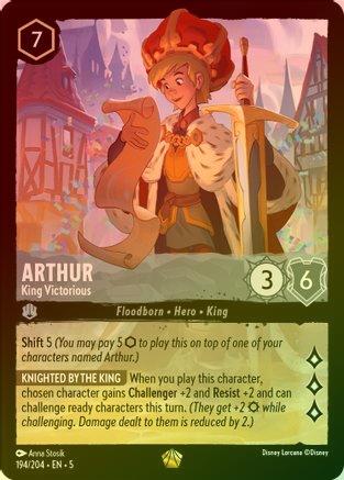 Lorcana Singles - Arthur King Victorious (Foil)