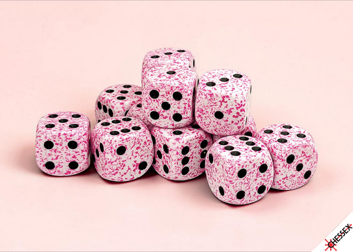CHESSEX - SPECKLED 12D6 PINK 16MM