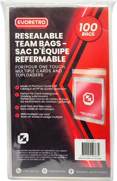 EvoRetro - Team Bags Sleeves Resealable 100ct