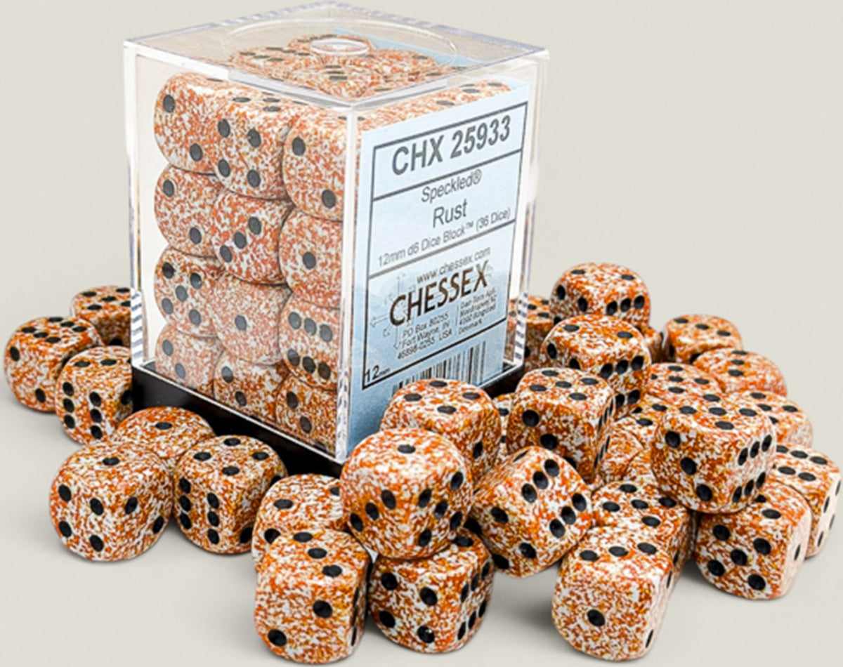 CHESSEX - SPECKLED 36D6 RUST 12MM