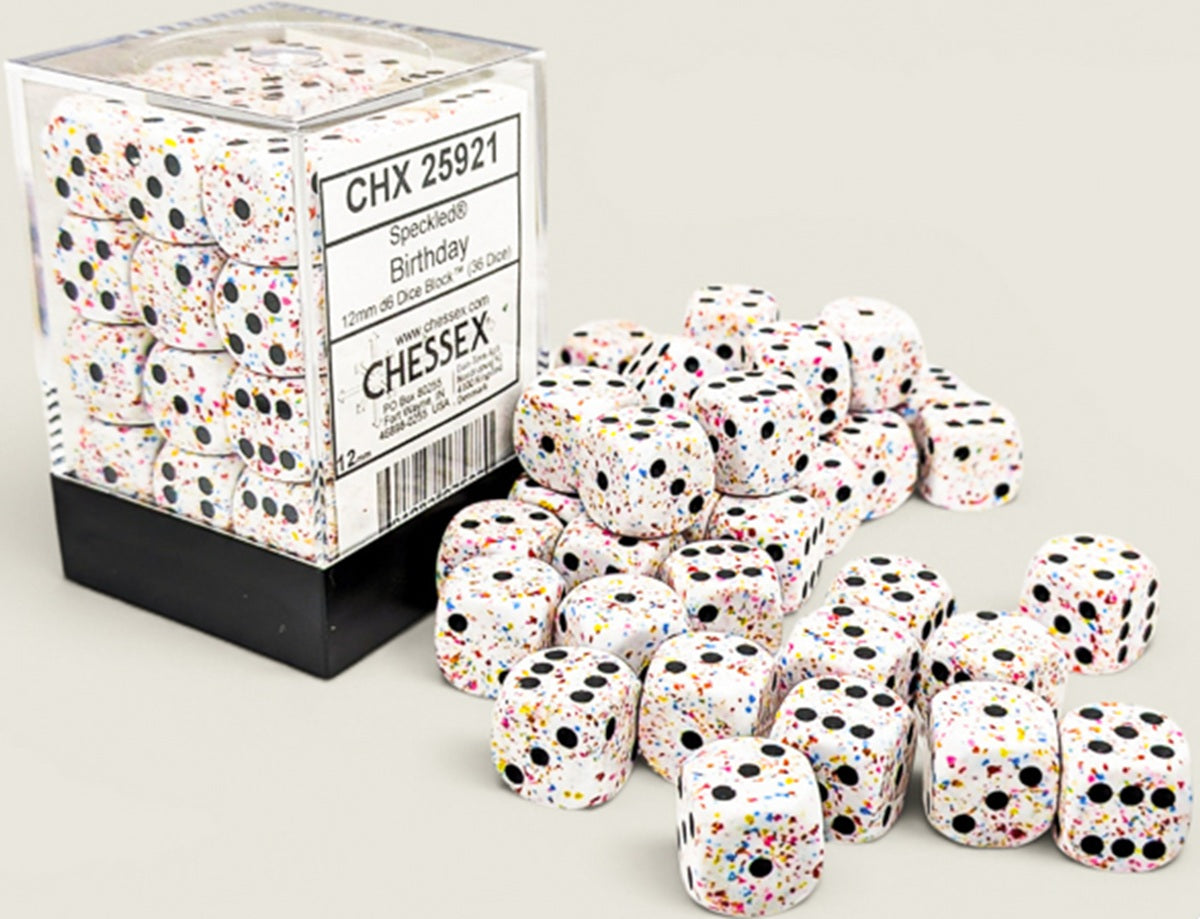 CHESSEX - SPECKLED 36D6 BIRTHDAY 12MM
